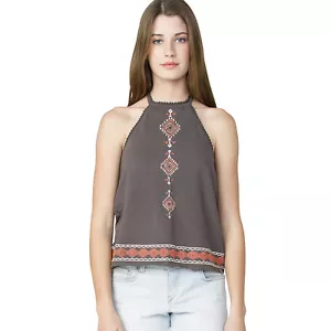 Top donna Element Jax nuovo con etichette $40 M off nero collo alto bordo sud-ovest - Foto 1 di 2