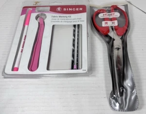 Kit Marcatura Tessuto Singer e Forbici Rosatura NUOVO Traccia Ruota e Calibro Carta - Foto 1 di 8