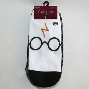Harry Potter Deathly Hallows Solemnly Swear Glasses Scar No-Show Socks 5 Pair  - Picture 1 of 5