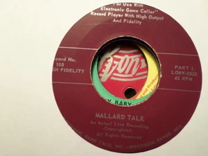 ELECTRONIC GAME CALLS 45 RECORD/MALLARD TALK/PART 1 AND 2/  EX VINYL - Picture 1 of 2