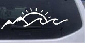 Calcomanía Pegatina Mountain Beach Sun Wave para coche o camión ventana portátil 6X2 - Imagen 1 de 33