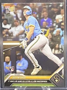 2023 Topps Now #406 Joey Wiemer - Picture 1 of 2