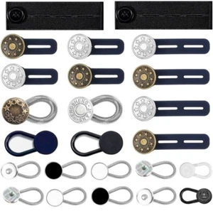 24 Pcs Extender Button Set Flexible Adjustable Elastic Waist Extender Button ... - Picture 1 of 9