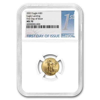 2022 1/10 oz American Gold Eagle MS-70 NGC (First Day of Issue) - Image 1 of 3
