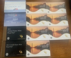2009-2019 US Mint Proof Sets W/Original Box & COA - Picture 1 of 1