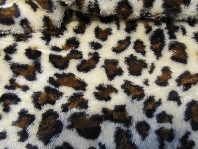 TELA DE PIEL DE LEOPARDO SINTÉTICA DOBLE CARA 3 1/2 YARDAS POR 60 PULGADAS Foto 1 de 2