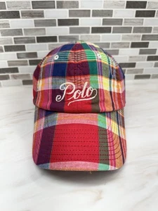 Polo Ralph Lauren Madras karierte Baseballkappe Mütze bestickt Polo Logo mehrfarbig - Bild 1 von 9