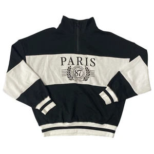 Limited Too Girls Black Half Zip Relaxed Fit Pullover - Picture 1 of 2