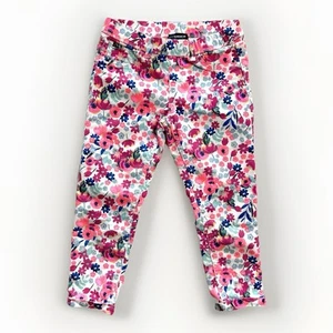 Girls JORDACHE Floral Crop Jegging Sz M 7/8 Stretch Jeans Flower Child 90s Style - Picture 1 of 7