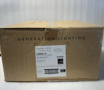 6in Generation Lighting 14550S-15 Traverse Round T24 3000K 90CRI White 20 Pack - Image 1 of 4