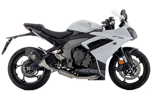 SCARICO COMPLETO ARROW CON CAT.+ E TERMINALE DARK EURO5+ PER TRIUMPH DYTONA 660 - Imagen 1 de 3