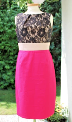 Paper Dolls*Wunderschönes Cokteilkleid mit Spitze Schwarz Pink Neuw.UK 12/40 - Bild 1 von 4