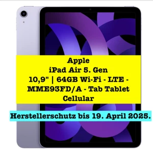 📱Apple iPad Air 5. Tablet celular Ge 10,9" | 64 GB Wi-Fi LTE - MME93FD/A - Tab - Imagen 1 de 24