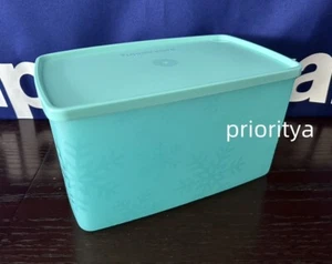 Tupperware Freezer It Mates Plus Snowflake Medium Deep Container 12c Blue New - Picture 1 of 3