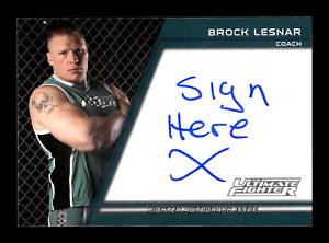 2011 Topps Ultimate Fighter UFC Brock Lesnar Signature Instruction Card