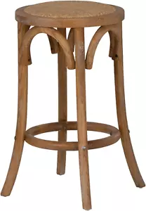 Bronwyn Natural Rattan Seat Backless Counter Stool by - Picture 1 of 12