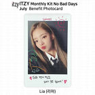 ITZY No Bad Days Monthly Kit July Official Photocard &amp; Exclusive Polaroid KPOP