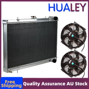Fit 3Row 1989-1993 Nissan Skyline R32 GTST RB20DET Only MT Aluminum Radiator+Fan - Picture 1 of 10