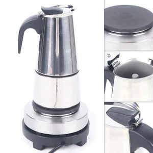 Caffettiera Elettrica 6 Tazze Acciaio Inox Caffettiera Espresso 300ml - Foto 1 di 15