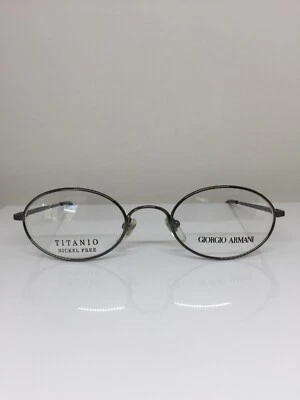 Nuevo DE COLECCIÓN Giorgio Armani 289-T GA 289 Titanio Ovalado 48mm Gunmetal Foto 1 de 4