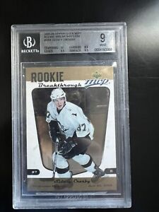 2005-06 Upper Deck MVP Breakthrough Sidney Crosby Rookie Card Penguins Beckett 9