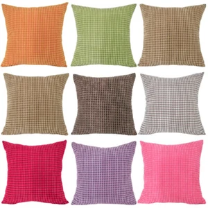 Soft Cushion Cover Office Home Bed Sofa Décor Large Size Corduroy Pillow Case - Picture 1 of 21