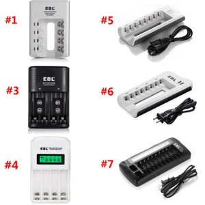 EBL 4~8 Slots Smart Charger For AA AAA Rechargeable Batteries 1.2V Ni-MH NICD - Picture 1 of 54