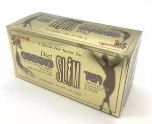 Diet ginseng thé mince pour la perte de poids, force supplémentaire, 3 g X 18 sacs (1,90 oz) - Photo 1 sur 4