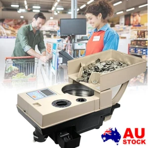 Coin Counter Sorter High Speed Coin Counter for Retail Stores Supermarkets AU - Picture 1 of 17
