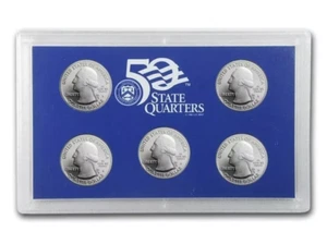 Juego de prueba S 50 State Quarters 2002 Tenn. - Ohio - Louisiana - Indiana - Miss Nuevo en caja - Imagen 1 de 5