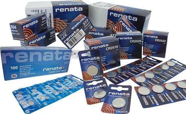 Orologio da polso Renata Swiss Made confezione 10 batterie senza mercurio 357 364 377 395 - Immagine 1 di 1