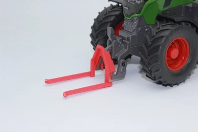 Bale Fork Red 1:32 NEW For Front Hydraulic Farmer, e.g., Siku Tractor Gauge 1 - Image 1 of 3