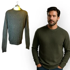 Men's Faherty X-Fine Merino/Cashmere XXL Olive Crewneck Sweater - Bild 1 von 15
