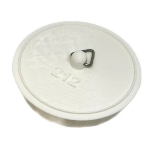 Sink Bath Plug White Tapered Suits 60mm to 65mm Openings 2 1/2" - 63mm - Picture 1 of 1