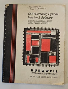 Kurzweil Music Systems Musician's Guide Supplement 1993 Manual - Picture 1 of 4