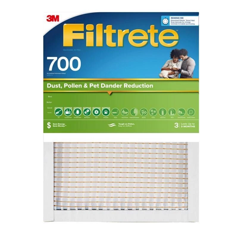 Filtrete 20 in.WX25 in.HX1 in. Filtro de aire plisado de polipropileno 700 MPR paquete de 4 Foto 1 de 1
