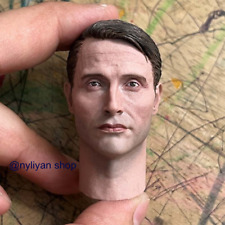 1/6 Male Hannibal Mads Mikkelsen Head Sculpt For 12" Action Figure Body Dolls