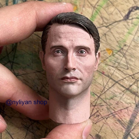 1/6 Male Hannibal Mads Mikkelsen Head Sculpt For 12" Action Figure Body Dolls Cover