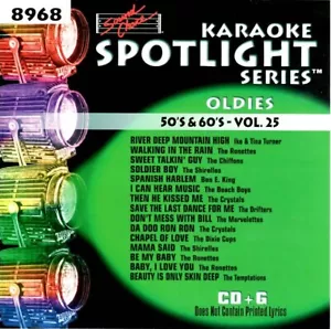 SOUND CHOICE KARAOKE 50's & 60's v.25 cdg CD+G SC8968 HARD TO FIND RONETTES MORE - Picture 1 of 2