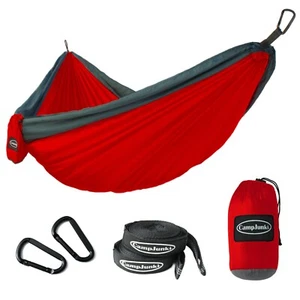 CampJunki Single Camping Hammock with Straps and Carabiners Auc 1 - Picture 1 of 4