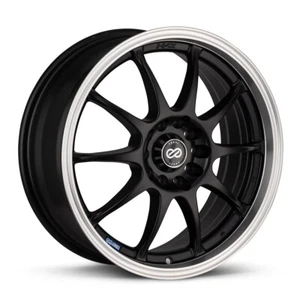 18x7.5 +38 Enkei J10 5x112/5x114.3 Black Paint Wheels (Set of 4) - Picture 1 of 2