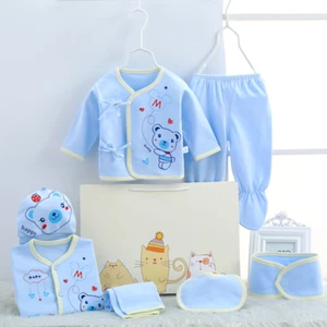 Newborn Baby Boy 7pc Set: Cute Bears & Cozy Cotton, 0-3 Months - Summer Style - Picture 1 of 1
