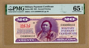 Series 692 $20 Military Payment Certificate 2nd Printing PMG 65 EPQ - Picture 1 of 2