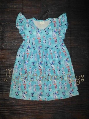 NUEVO Vestido sin mangas Boutique Frozen Olaf para niñas Foto 1 de 4