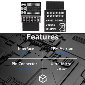TPM 2.0 Module Replacement Parts Security Module for Gigabyte Motherboard Win11 - Afbeelding 1 van 11