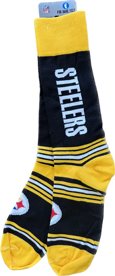 Pittsburgh Steelers NFL Go Team Crew Calcetines Equipo Colores Talla Única Se Ajusta a la mayoría de los Negros Foto 1 de 2