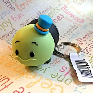 Authentic Disney Tsum Tsum Vinyl Figural Keychain Clip Ring Jiminy Cricket - Picture 1 of 1