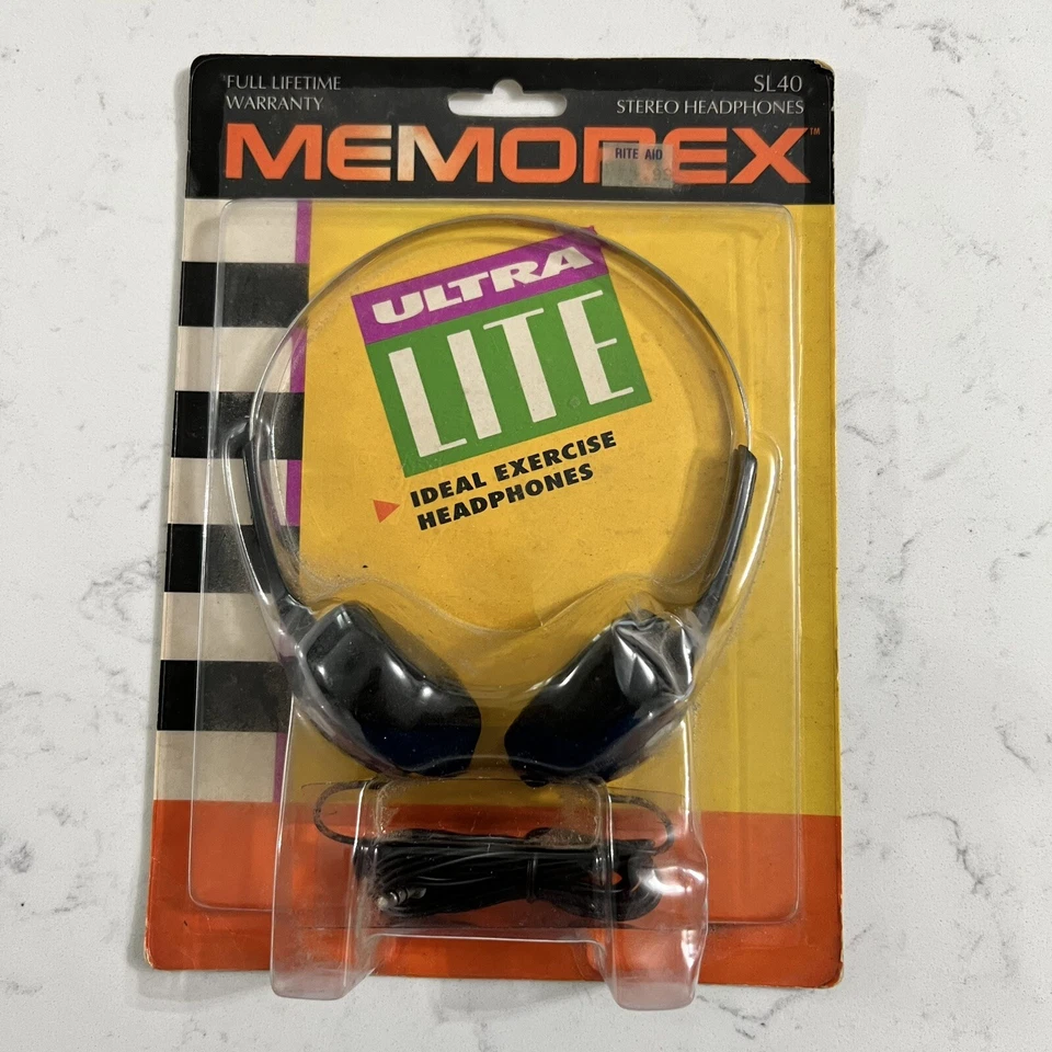 Vintage Memorex Ultra Lite SL40 Stereo Headphones