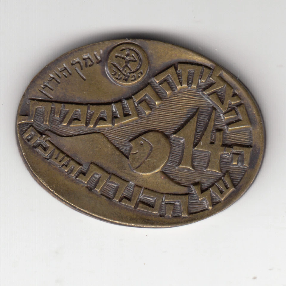 Israel 1968 14th Crossing the Sea of Galilee Medal Oval 40mm X 30mm BRONZE - Image 1 of 1