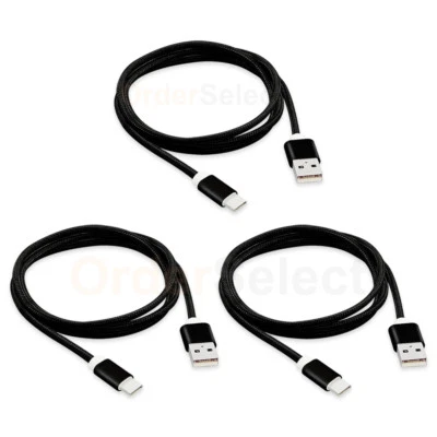 3X USB Type C Braided Charger Data Cable Cord for Phone Google Pixel 1/2/XL/2 XL - Image 1 of 4